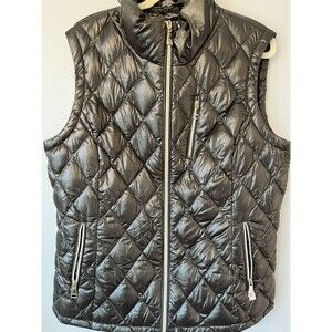 Calvin Klein Puffer Vest Women’s XL Black Quilted Zip Front Lightweight